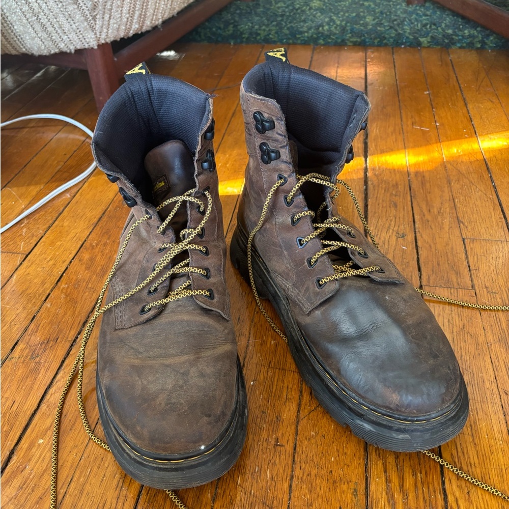 Dr. Martens Dark Brown Leather Men's Boots